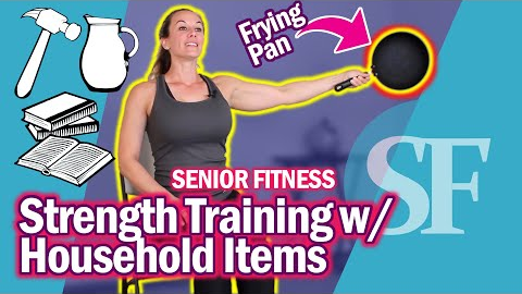 Seated Strength Training Workout At Home For Seniors Using Everyday Household Items