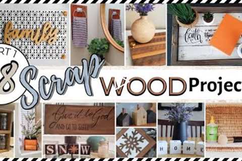 🟡18 SCRAP WOOD PROJECTS & IDEAS Part 1 | TRASH TO TREASURE THRIFT FLIPS & DIY FUNCTIONAL..