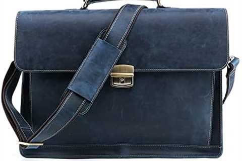 Retro Men’s Briefcase 15.6 Inch Laptop Business Bag Messenger Leather Bag