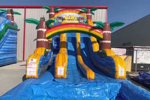Dinosaurs T-Rex bounce house combo 3in1 rental from About to Bounce inflatables in New Orleans