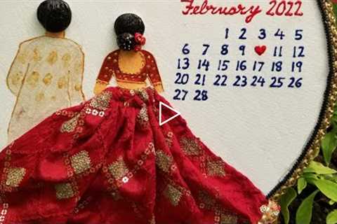 CUSTOMIZED COUPLE GIFT IDEAS || Wedding gift ideas || DIY || ANNIVERSARY GIFT || Calendar Hoop
