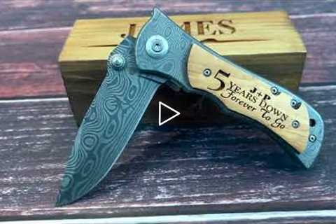 Personalized Knife with Box Anniversary Gift For Men