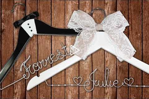 How to make DIY personalized wedding hangers | Wedding gift ideas