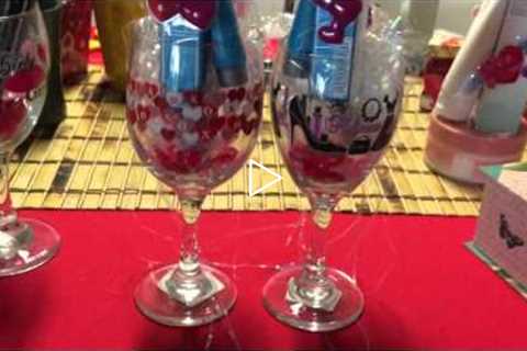 Baskets using Wine Glass Cups from Dollar Tree