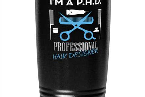 Phd Professional Hair Designer, black tumbler 20oz. Model 6400016