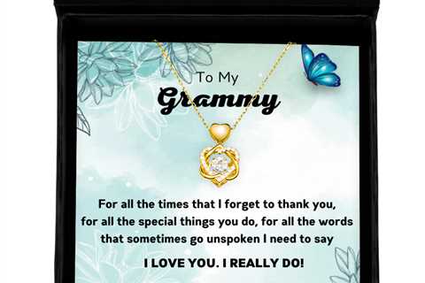 To my Grammy,  Heart Knot Gold Necklace. Model 64024