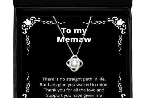 To my Memaw, No straight path in life - Love Knot Silver Necklace. Model 64042