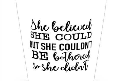 She Believed She Could But She Couldn't Be Bothered So She Didn't,  Shotglass