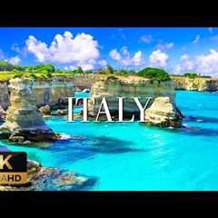 FLYING OVER  ITALY (4K UHD) - Relaxing With Beautiful Nature And Easy Listening Music - 4K Video