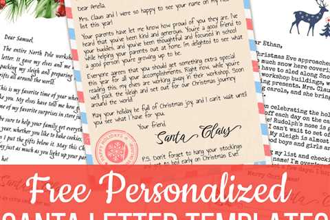 Santa Letter Templates - Customize & Print for FREE
