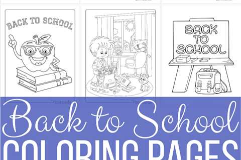 Back to School Coloring Pages for Kids