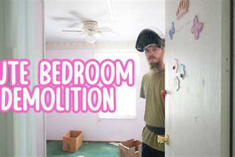 Tearing Out a Cute Bedroom - Complete GUT - 1984 Mobile Home