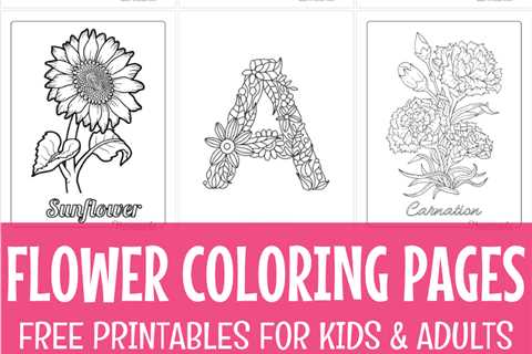 112 Beautiful Flower Coloring Pages