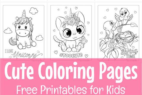 Cute Coloring Pages for Kids