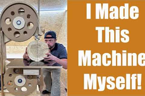 Handmade Band Saw Made of Wood. One Month in 23 Minutes!