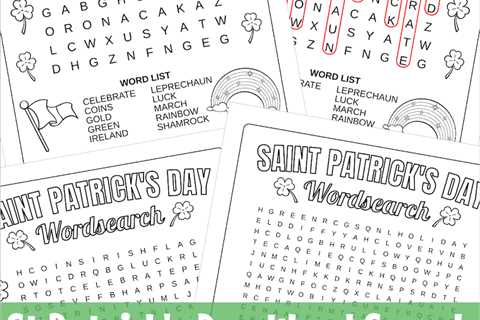Free Printable St Patrick's Day Word Search Puzzles