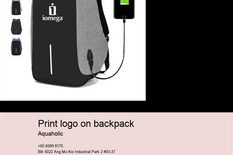 Print Logo on Backpack