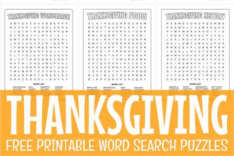 9 Best Free Printable Thanksgiving Word Search Puzzles for Kids